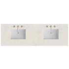 James Martin (double) 72-inch Silestone Siberian Quartz Countertop & Rectangular Sinks - 3cm Thick