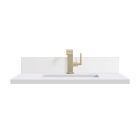 James Martin (single) 30-inch Silestone White Zeus Quartz Single-Hole Top + Backsplash/Sink - 3cm Thick