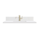 James Martin (single) 36-inch Silestone White Zeus Quartz Single-Hole Top + Backsplash/Sink - 3cm Thick