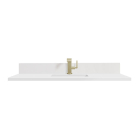 James Martin (single) 48-inch Silestone White Zeus Quartz Single-Hole Top + Backsplash/Sink - 3cm Thick