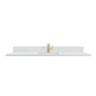 James Martin (single) 60-inch Silestone White Zeus Quartz Single-Hole Top + Backsplash/Sink - 3cm Thick
