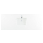 James Martin (single) 60-inch Silestone 1-Hole White Zeus Quartz Countertop & Rectangular Sink - 3cm Thick