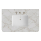 James Martin (single) 36-inch Silestone Victorian Silver Rounded Quartz Countertop & Rectangular Sink - 3cm Thick / 3-Hole