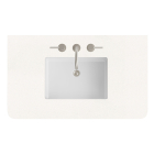 James Martin (single) 36-inch Silestone White Zeus Rounded Quartz Countertop & Rectangular Sink - 3cm Thick / 3-Hole