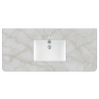 James Martin (single) 48-inch Silestone Victorian Silver Rounded Quartz Countertop & Rectangular Sink - 3cm Thick / 1-Hole