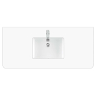 James Martin (single) 48-inch Silestone White Zeus Rounded Quartz Countertop & Rectangular Sink - 3cm Thick / 1-Hole