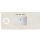 James Martin (single) 48-inch Freepower Wireless Charging Silestone Siberian Rounded Quartz Countertop & Rectangular Sink - 3cm Thick / 3-Hole