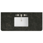 James Martin (single) 48-inch Eclos Phantome Rounded Engineered Stone/Glass Countertop & Rectangular Sink - 3cm Thick / 3-Hole