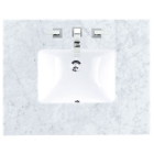 James Martin (single) 30-inch Carrara Marble Countertop & Rectangular Sink - 3cm Thick