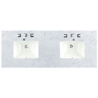 James Martin (double) 60-inch Carrara Marble Countertop & Rectangular Sinks - 3cm Thick