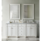 James Martin Bristol (double) 72-Inch Bright White Vanity - 157-V72-M-BW
