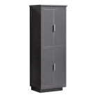 Avanity Allie/Austen 24-Inch Twilight Gray Brushed Silver Bathroom Tall Linen Side Cabinet