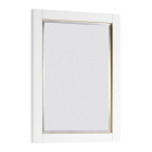 Avanity Mason 24-Inch White Modern Bathroom Mirror with Gold Trim