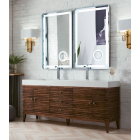 James Martin Linear (double) 72.5-Inch Mid Century Walnut Vanity - 210-V72D-WLT