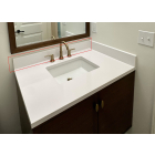 Silestone 30-inch White Zeus Quartz Backsplash & Optional Sidesplashes - 2cm Thick