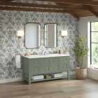 James Martin Breckenridge (double) 60-Inch Smokey Celadon Vanity Cabinet - 330-V60D-SC