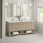 James Martin Breckenridge (double) 72-Inch Whitewashed Oak Vanity Cabinet - 330-V72-M-WWO