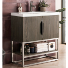 James Martin Columbia (single) 31.5-Inch Ash Gray Bathroom Vanity Cabinet with Optional Base & Top