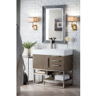 James Martin Columbia (single) 35.5-Inch Ash Gray [Brushed Nickel] Vanity - 983-V36-AGR-BN