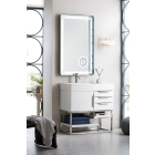 James Martin Columbia (single) 35.5-Inch Glossy White [Brushed Nickel] Vanity - 983-V36-GW-BN
