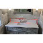 Silestone 48-inch White Zeus Quartz Backsplash & Optional Sidesplashes - 2cm Thick