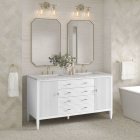 James Martin Myrrin (double) 60-Inch Bright White Cabinet - 485-V60D-BW