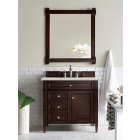 James Martin Brittany (single) 36-Inch Burnished Mahogany Vanity - 650-V36-BNM