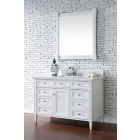 James Martin Brittany (single) 48-Inch Bright White Vanity - 655-V48-M-BW