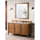James Martin Brittany (single) 60-Inch Saddle Brown Vanity - 650-V60S-M-SBR