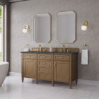 James Martin Brittany (double) 60-Inch Pecan Vanity - 655-V60D-PCN