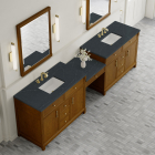 James Martin Bellshire (double) 120-Inch Honey Oak Vanity with Charcoal Soapstone Quartz Top - 660-VMC120-HNO-3CSP
