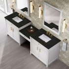 James Martin Bellshire (double) 96-Inch Bright White Vanity with Eclos Phantome Engineered Top - 660-VMC96-BW-3PHT