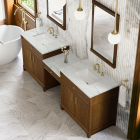 James Martin Bellshire (double) 96-Inch Honey Oak Vanity with Ethereal Noctis Quartz Top - 660-VMC96-HNO-3ENC