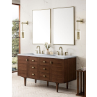 James Martin Amberly (double) 60-Inch Mid-Century Walnut Vanity - 670-V60D-M-WLT