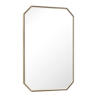 James Martin Rohe 24-Inch Octagon Champagne Brass Modern Bathroom Mirror