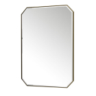 James Martin Rohe 30-Inch Octagon Champagne Brass Modern Bathroom Mirror
