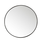 James Martin Rohe 30-Inch Matte Black Round Modern Bathroom Mirror