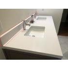 Silestone 60-inch White Zeus Quartz Backsplash & Optional Sidesplashes - 2cm Thick