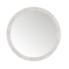 James Martin Callie 30-Inch White Mother Of Pearl Transitional Bathroom Mirror