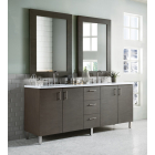 --CLEARANCE--James Martin Metropolitan (double) 72-Inch Silver Oak Vanity Cabinet - 850-V72-SOK