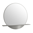 James Martin Platform 24-Inch Round Brushed Nickel Mirror