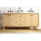 Avanity Adele (double) 72-Inch Natural Oak Vanity Cabinet - ADELE-V72-NO