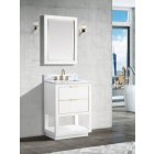 Avanity Allie (single) 25-Inch White Vanity With Gold Trim - ALLIE-V24-WTG