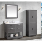 Avanity Allie (single) 37-Inch Twilight Gray Brushed Silver Trimmed Vanity - ALLIE-V36-TGS