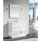Avanity Allie (single) 37-Inch White Vanity With Gold Trim - ALLIE-V36-WTG