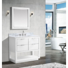 Avanity Allie (single) 37-Inch White Vanity With Silver Trim - ALLIE-V36-WTS