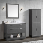 Avanity Allie (single) 43-Inch Twilight Gray Brushed Silver Trimmed Vanity - ALLIE-V42-TGS