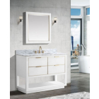 Avanity Allie (single) 43-Inch White Vanity With Gold Trim - ALLIE-V42-WTG