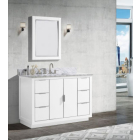 Avanity Austen (single) 49-Inch White Vanity With Silver Trim - AUSTEN-V48-WTS