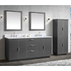Avanity Austen (double) 73-Inch Twilight Gray Brushed Silver Vanity - AUSTEN-V72-TGS